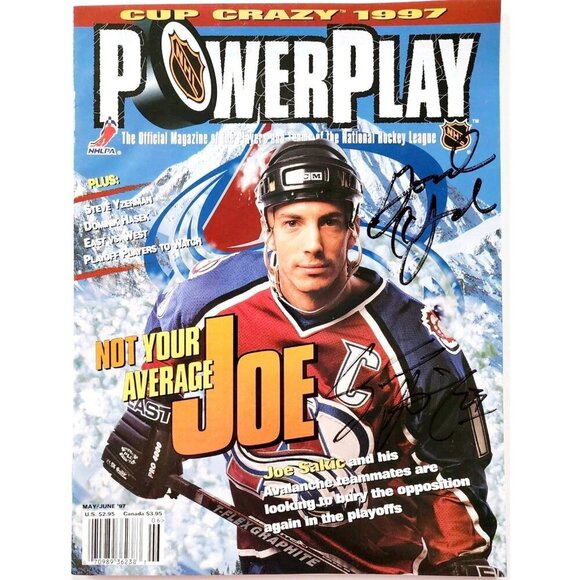 1997 SIGNED Power Play Magazine Donald Audette Steve Heinze NHL Hockey DWR4 - Picture 2 of 4